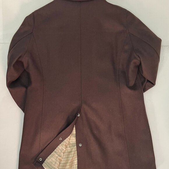 Barbour Newmarket Coat Women's Wool Brown Waterproof Breathable US 12 NWT $500 - Picture 5 of 16